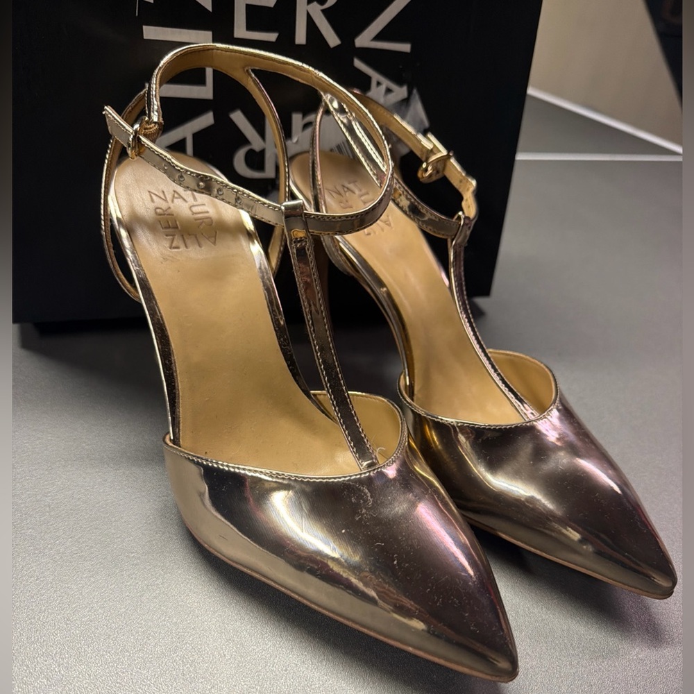 Naturalizer Women's Astrid Pump Rose Gold Faux Leather Pointed Toe Size 8.5‎ NWB